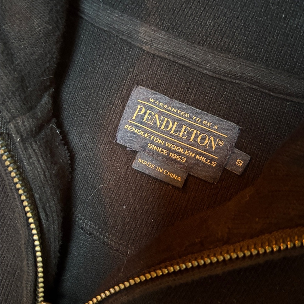 Pendleton Black Half-Zip Sweater - image 3